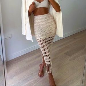 Zara Crotchet MIDI skirt